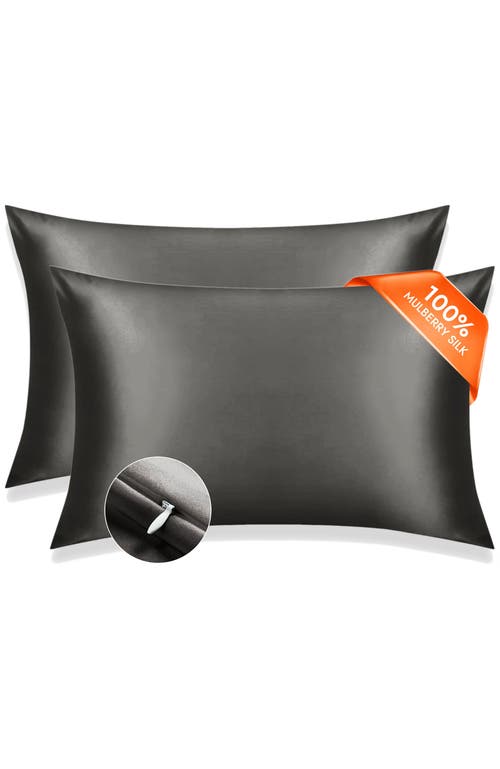 Silksilky Set Of 2pcs-22momme Mulberry Silk Hidden Zipper Pillowcase