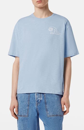 Scotch & Soda Loose Fit Slub Embroidery Tee