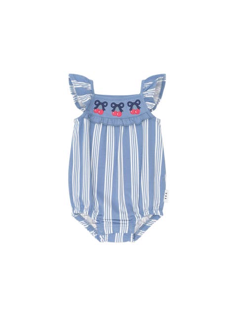 Vintage Stripe Cherry Romper (Baby)