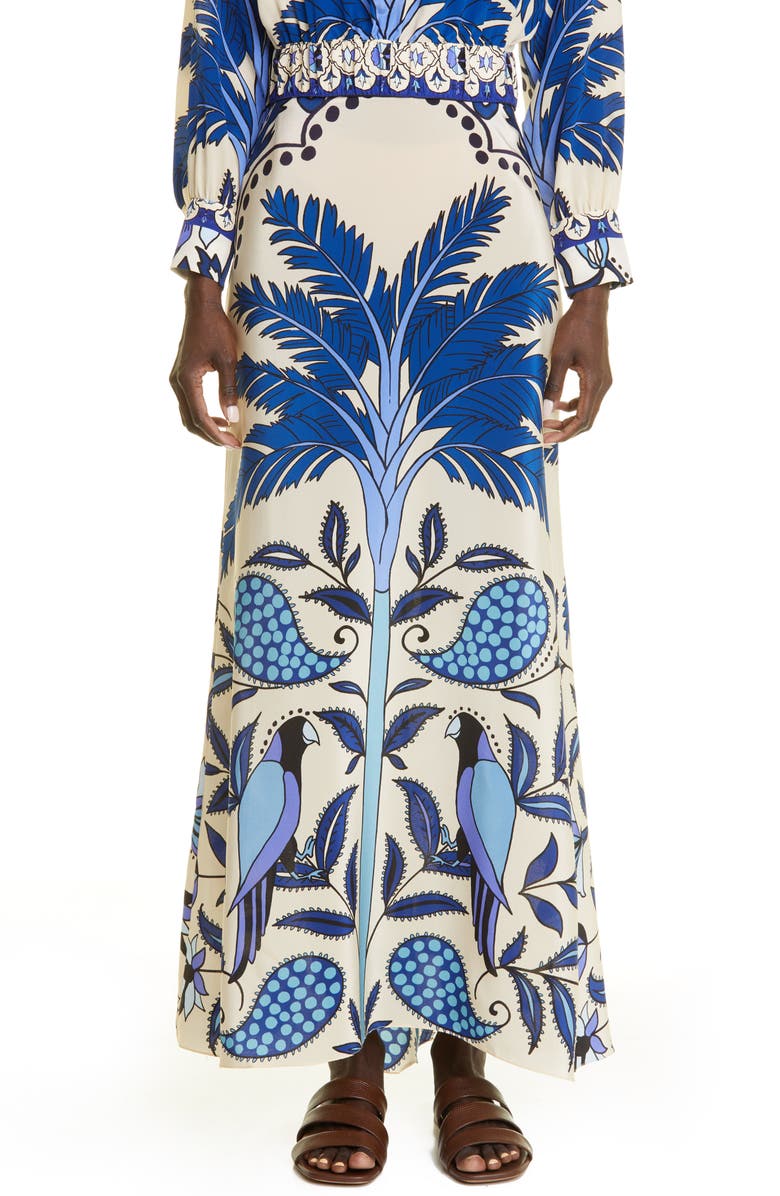 Johanna Ortiz Cubmia Sobre El Mar Silk Maxi Skirt, Main, color,