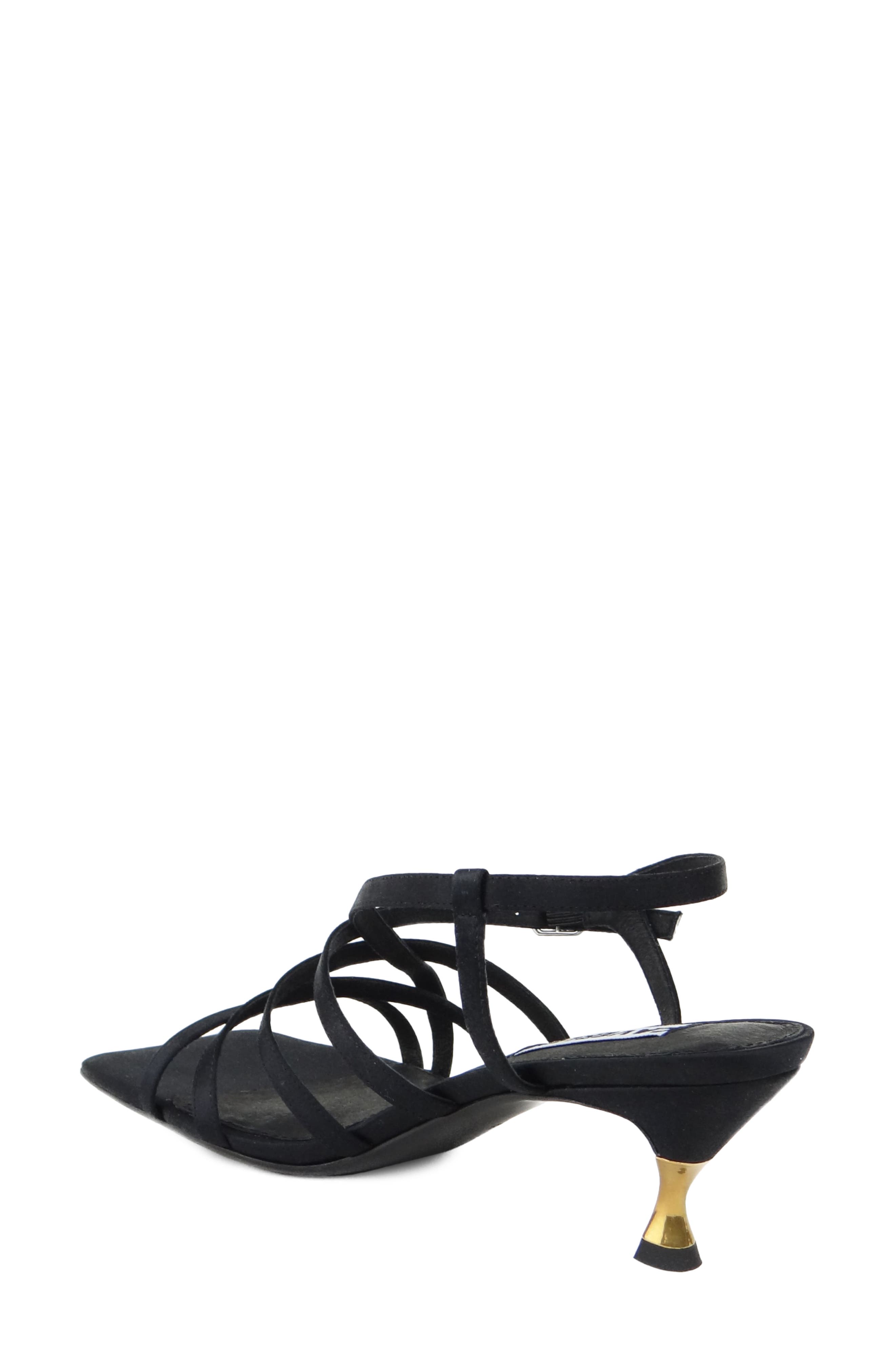 Lani Strappy Sandal, Alternate, color, BLACK SATIN