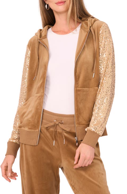 Sequin Sleeve Hoodie