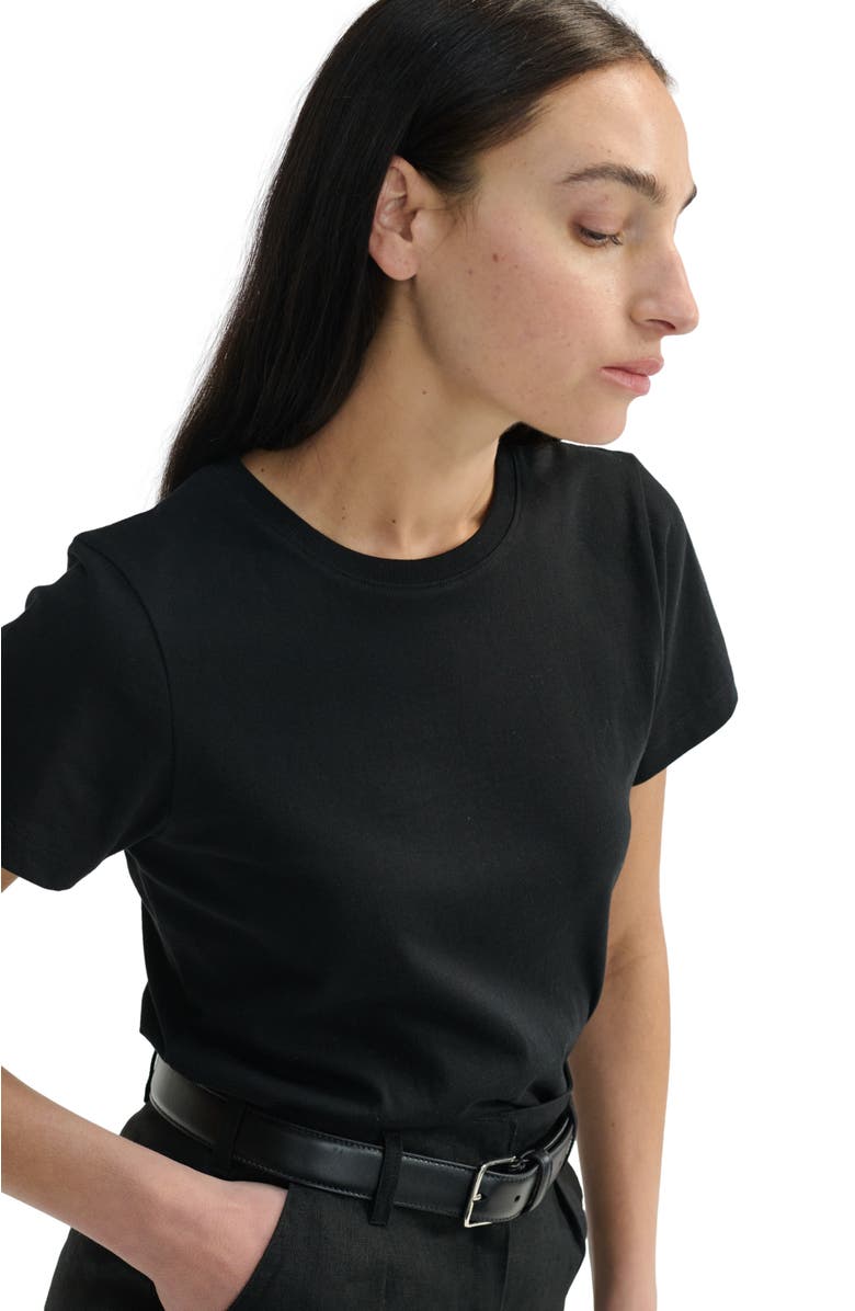 Almina Concept Short Sleeve Tee, Alternate, color, Black