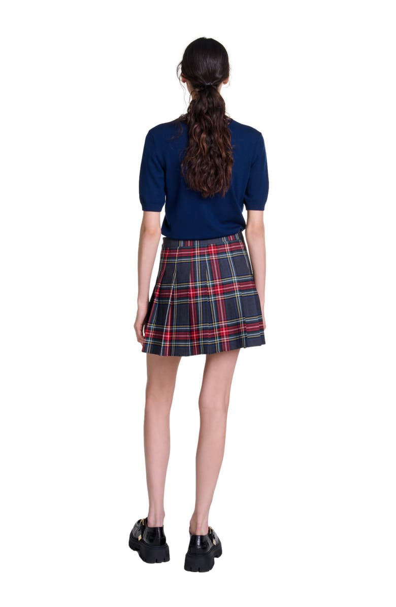 maje Knit crop sweater with rhinestones, Alternate, color, 