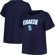 PROFILE Women's Profile Deep Sea Blue Seattle Kraken Plus Size Arch Over Logo T-Shirt