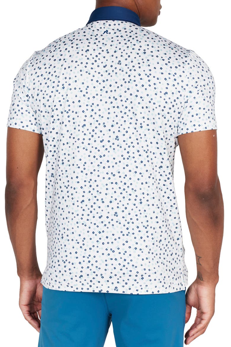 Herrick Floral Performance Golf Polo, Alternate, color, BRIGHT WHITE