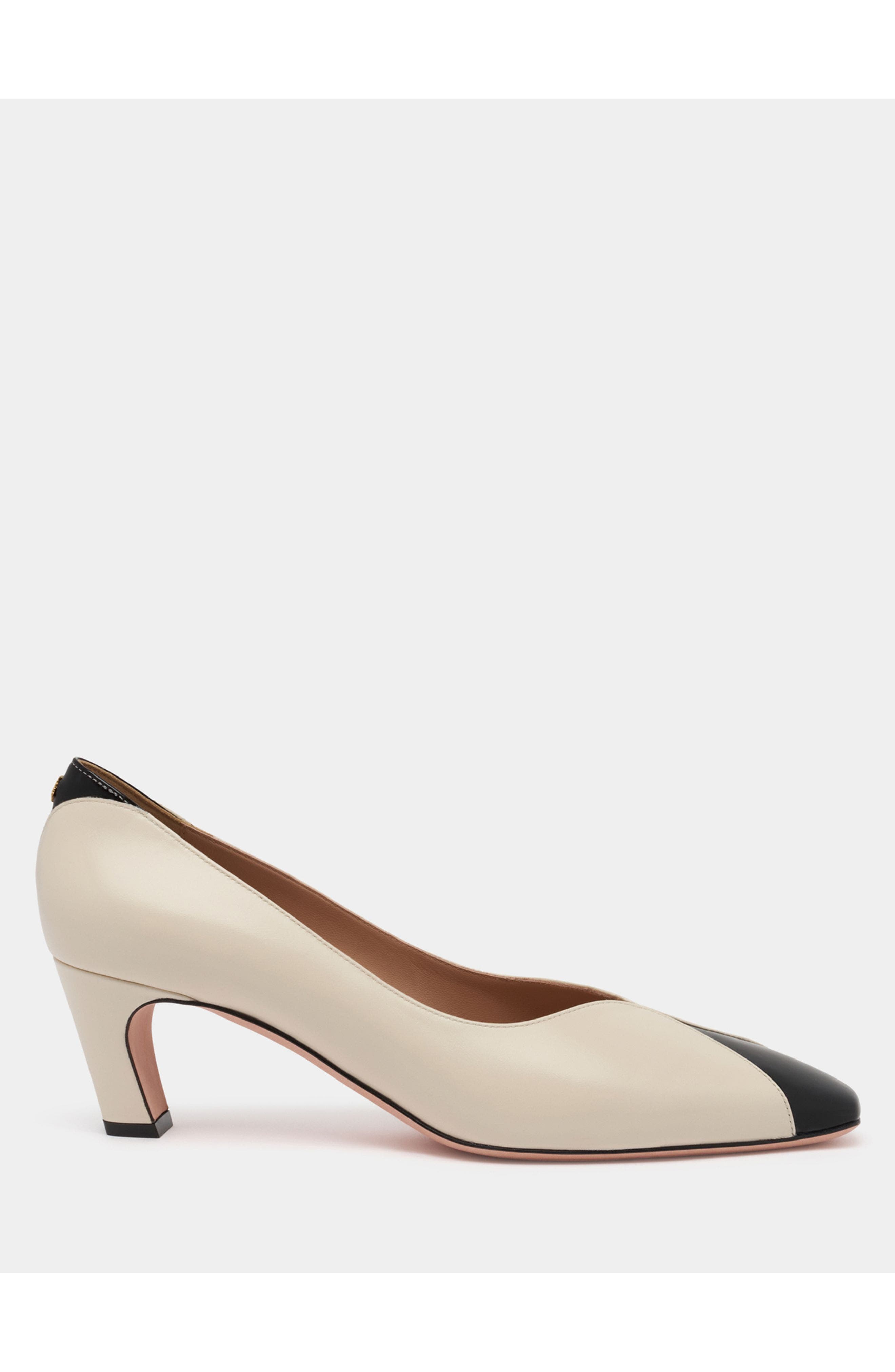 Bally Sylt Pump in and Leather, Main, color, White