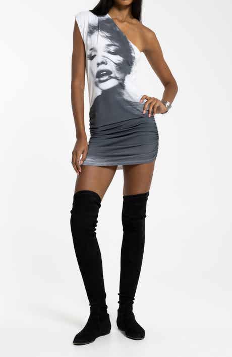 After Dark One-Shoulder Knit Minidress