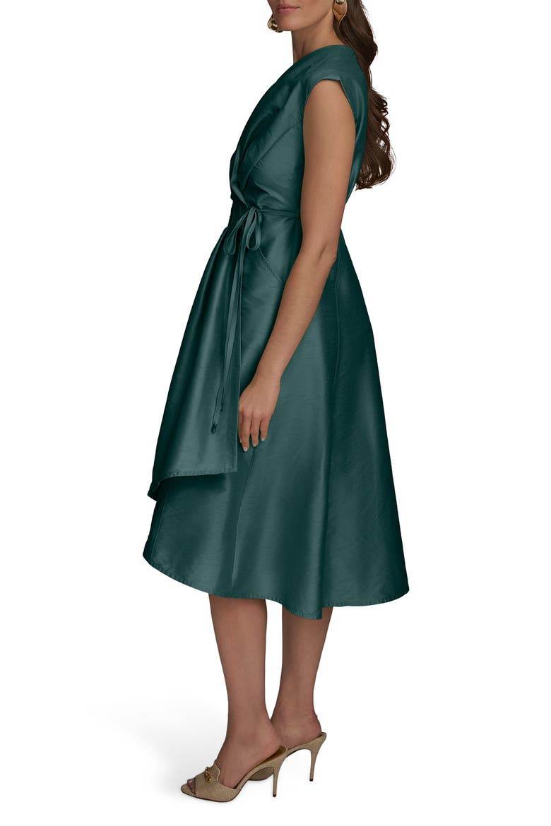 Pleated Wrap Dress, Alternate, color, HUDSON