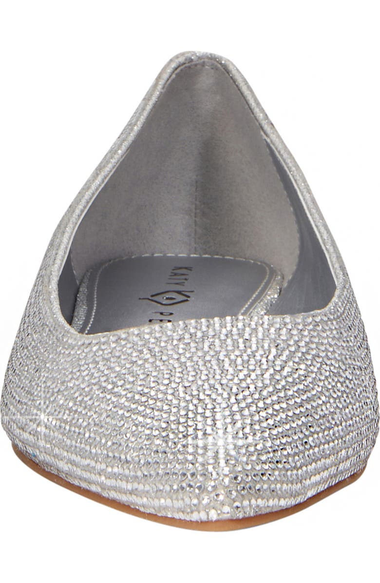 Katy Perry The Hollie Crystal Pointed Toe Ballet Flat, Alternate, color, Silver Multi