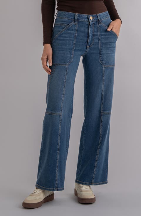 Jodi High Waist Relaxed Straight Leg Utility Jeans (Proudly)
