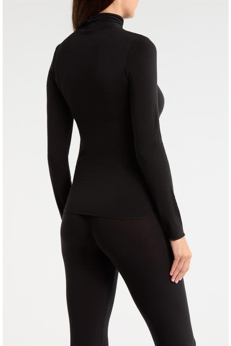 Luxe Layering Turtleneck Top, Alternate, color, BLACK