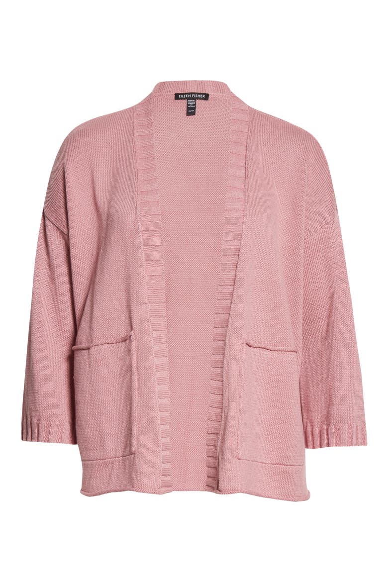 Open Front Cardigan, Alternate, color, MAGNOLIA