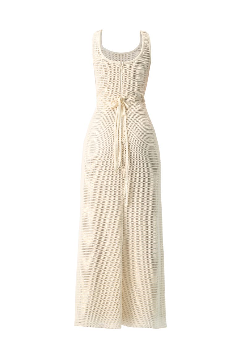 Knitted Maxi Dress with Waist Knots, Alternate, color, Natural