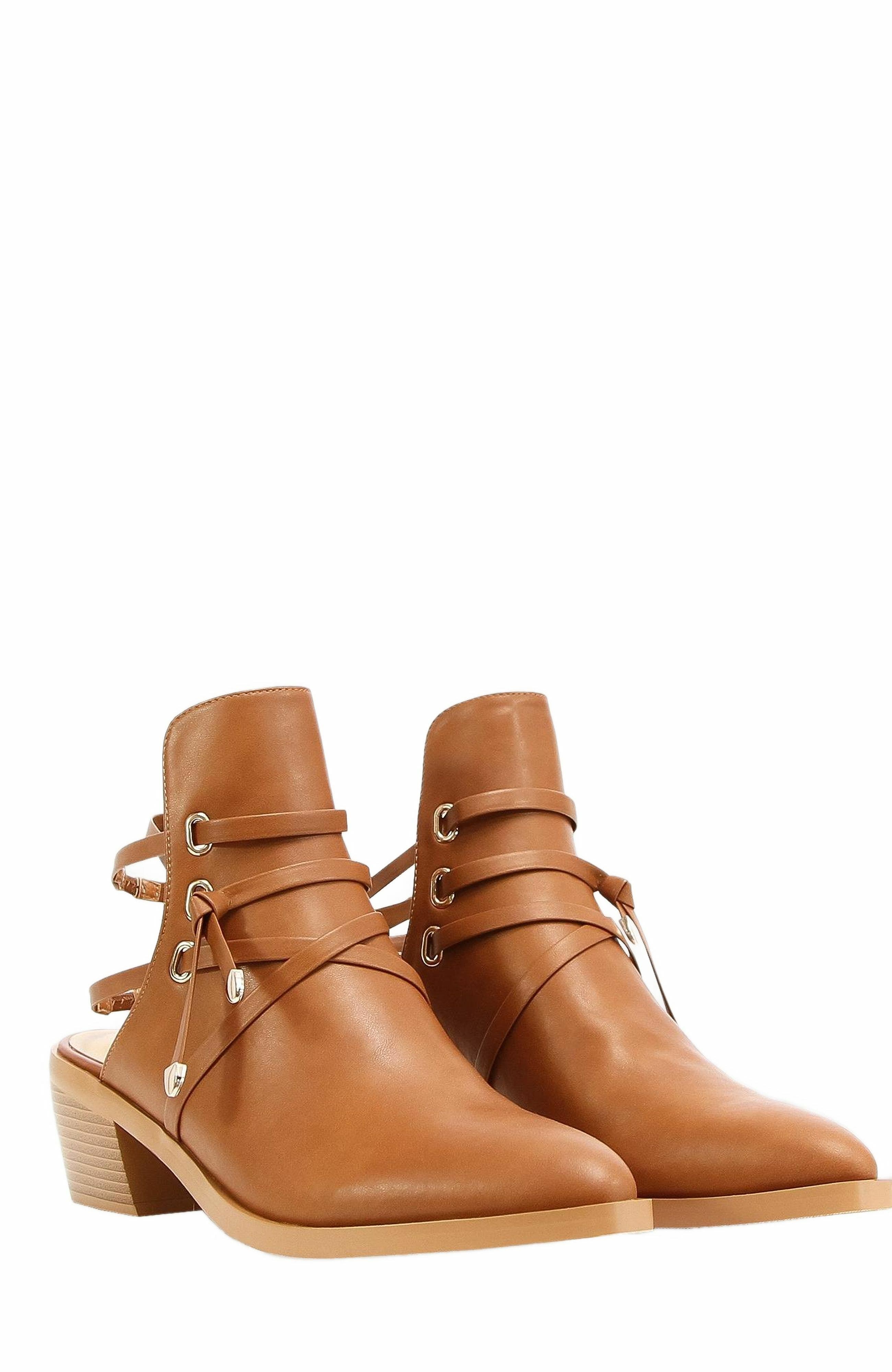 Can't Be Tamed Open Back Boot, Alternate, color, Tan