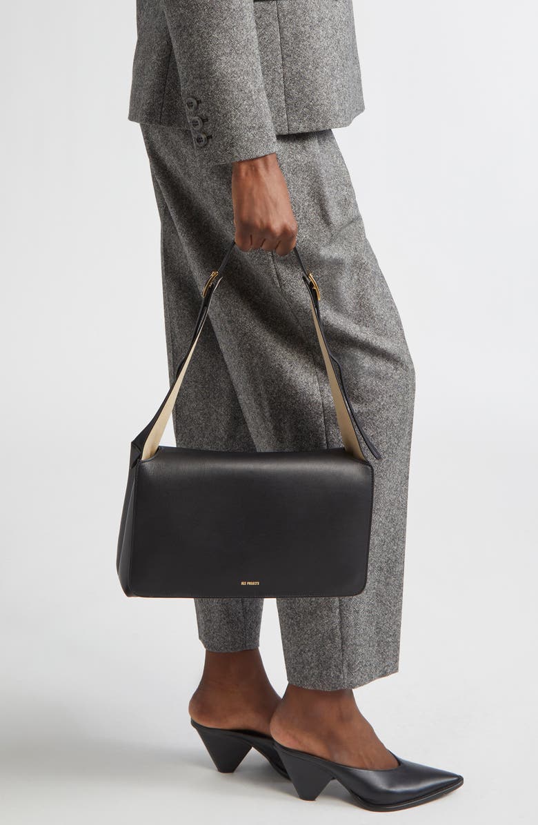 Ree Projects Florencia Soft Leather Shoulder Bag, Alternate, color, Black