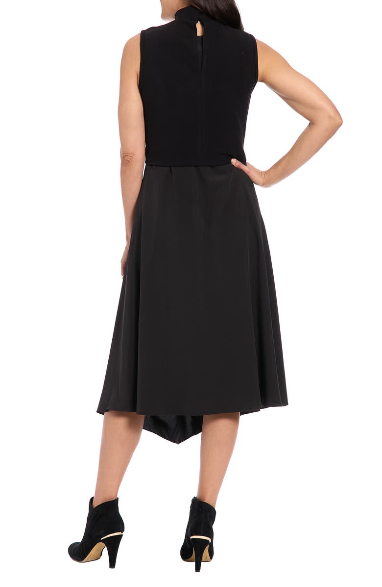 London Times Knit Popover A-Line Dress, Alternate, color, Black
