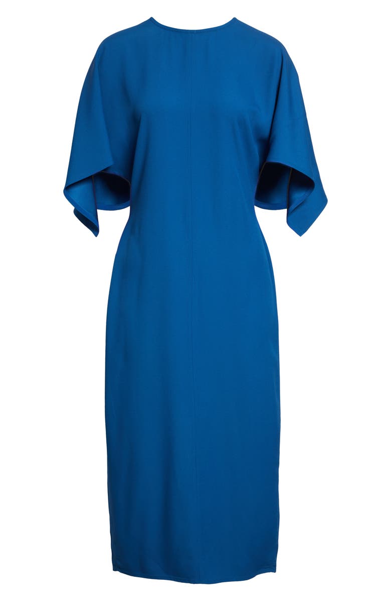 Stella McCartney Dolman Sleeve Crepe Midi Dress, Alternate, color, 