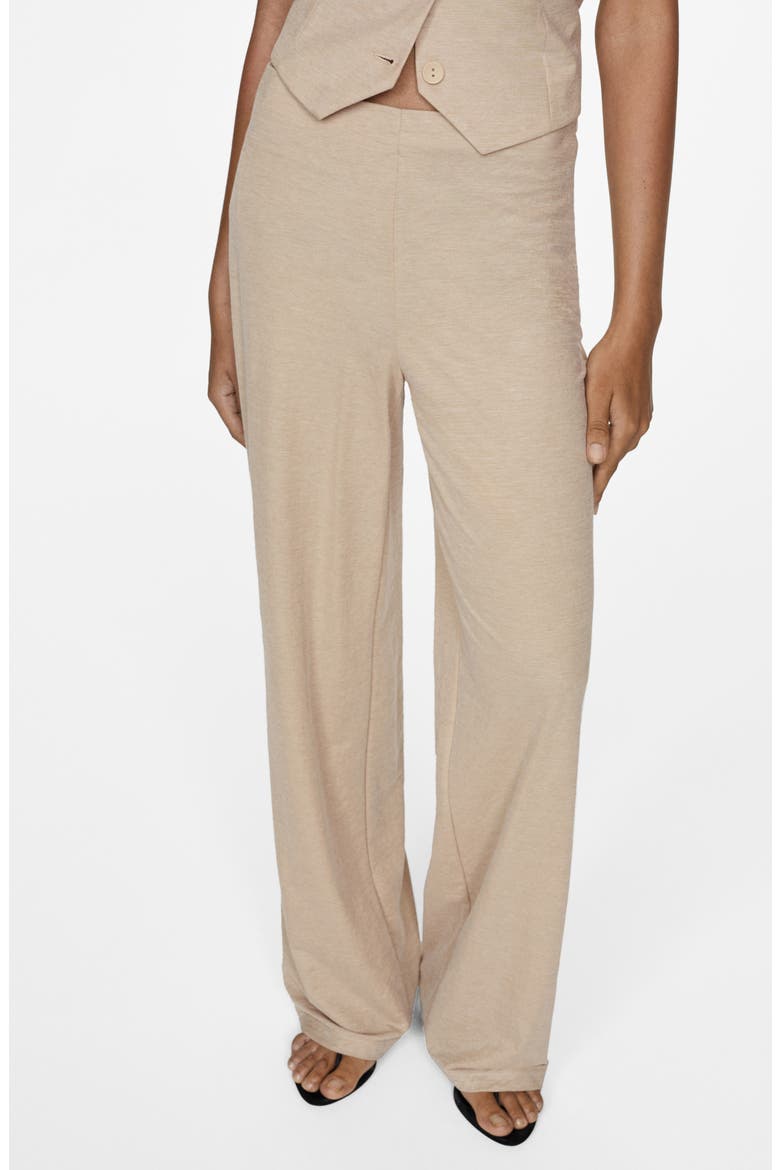 Flowy Wide Leg Pants, Main, color, BEIGE