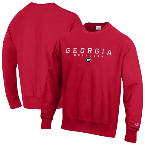 Men's Champion Red Georgia Bulldogs Relentless Reverse Weave Sweatshirt
