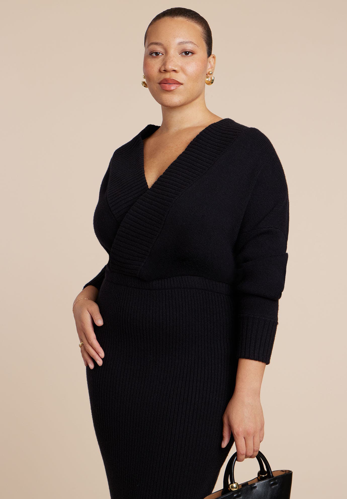 Wrap Sweater Maxi Dress - image 2