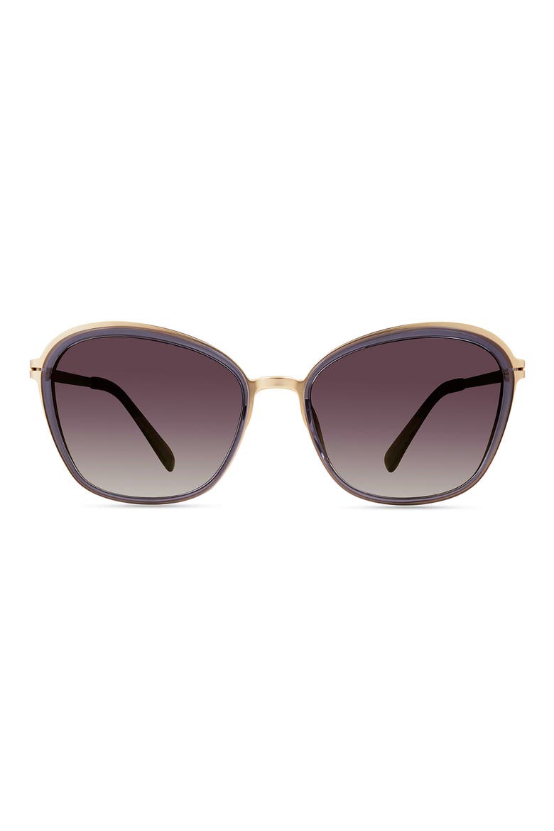Round Sunglasses, Main, color, CRYSTAL NUDE