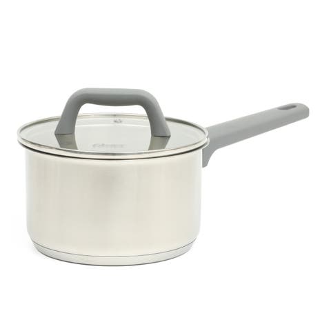 2 Quart Stainless Steel Saucepan With Lid in Silver