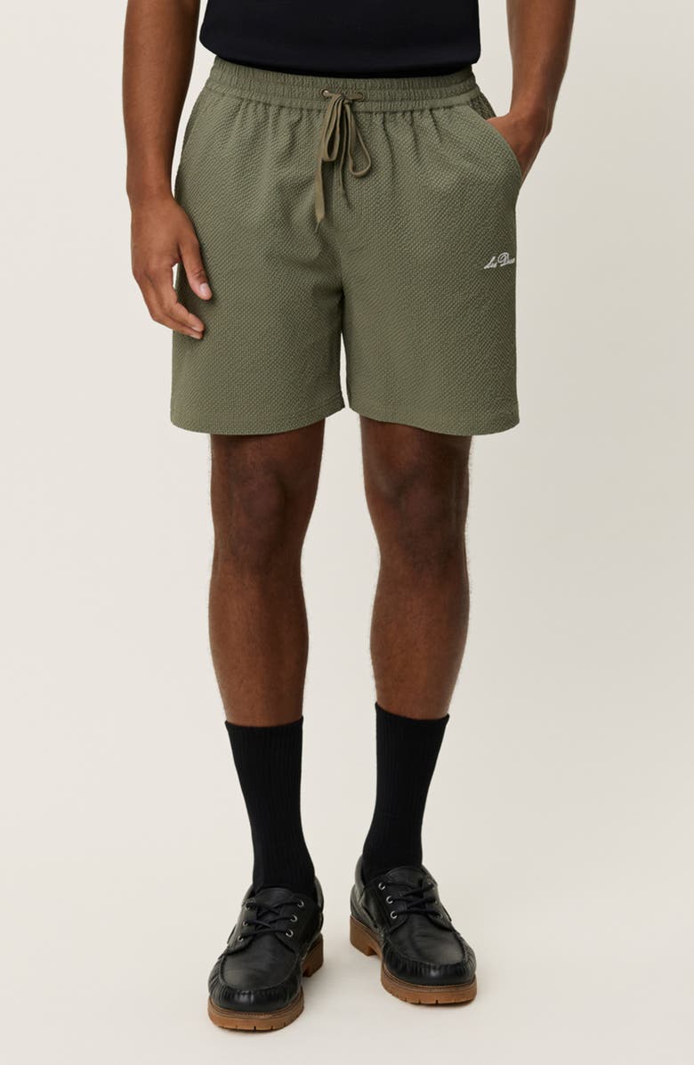 Les Deux Stan Seersucker Swim Shorts, Alternate, color, Lichen Green