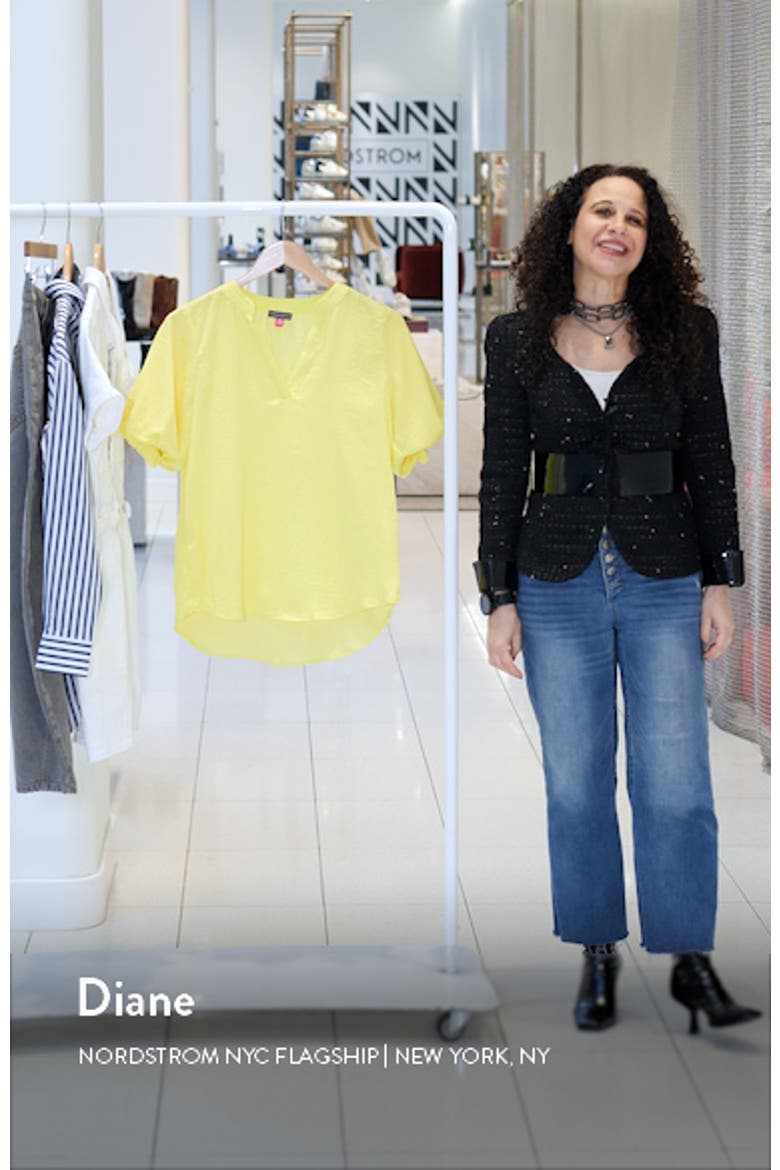 Hammered Satin Puff Sleeve Top video