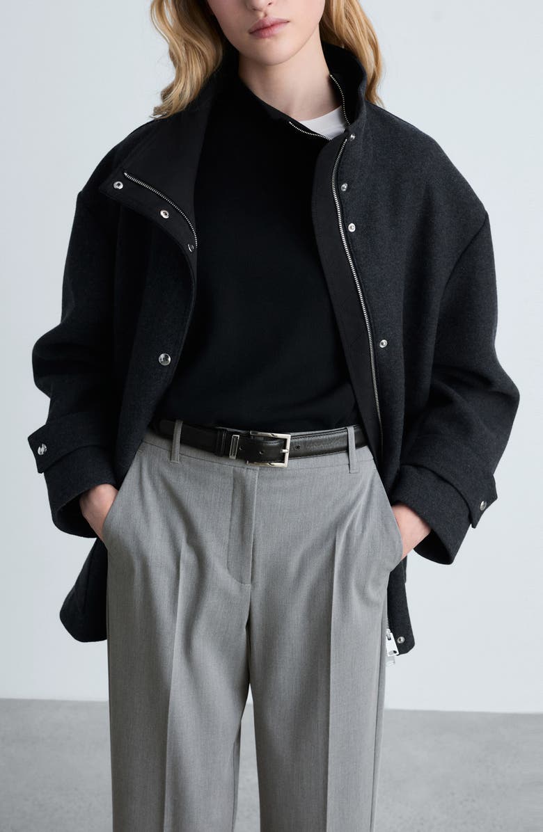 MANGO Straight Leg Pants, Alternate, color, Grey