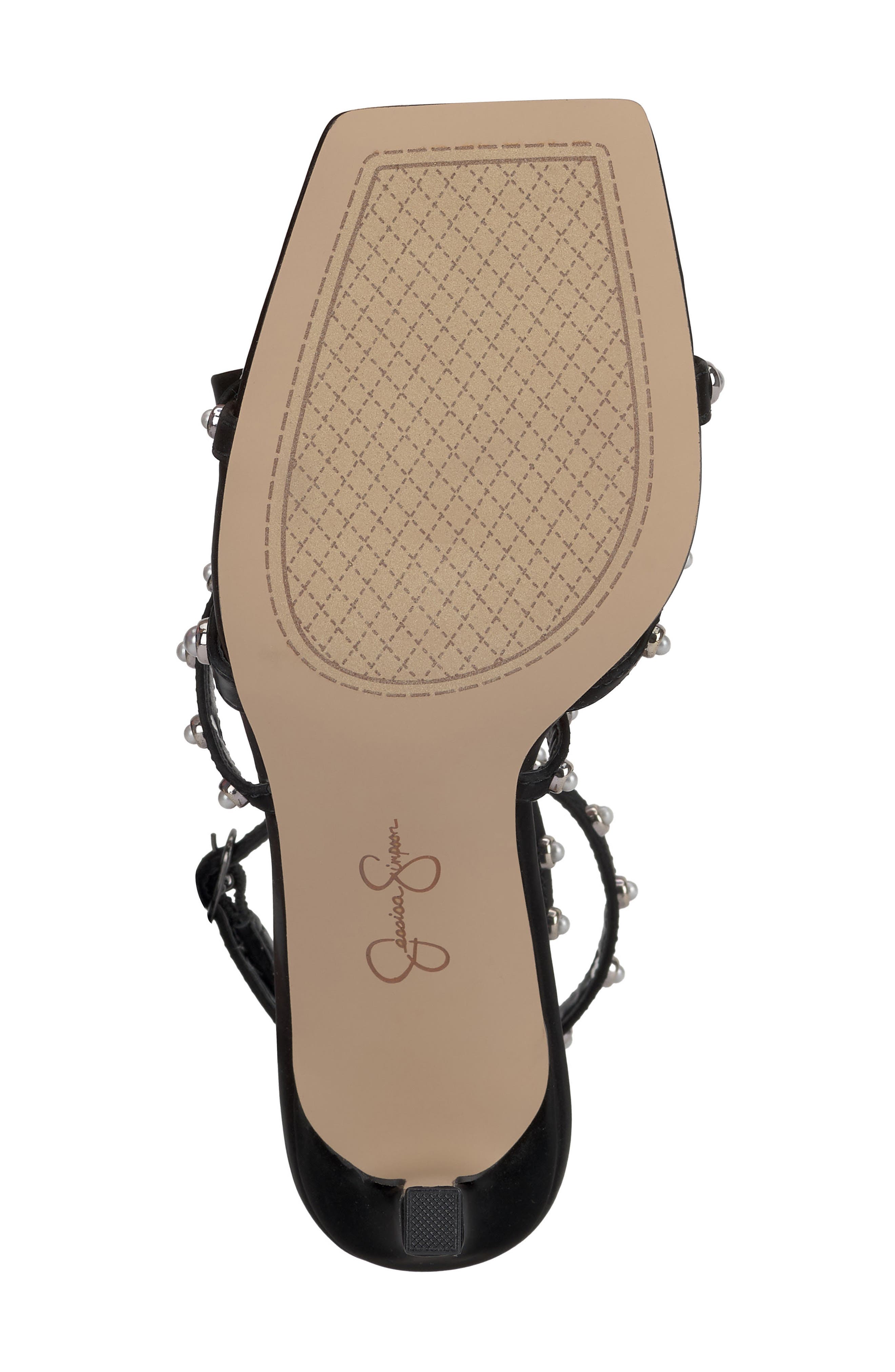 Jessica Simpson Loelva Studded Strappy Sandal, Alternate, color, Black