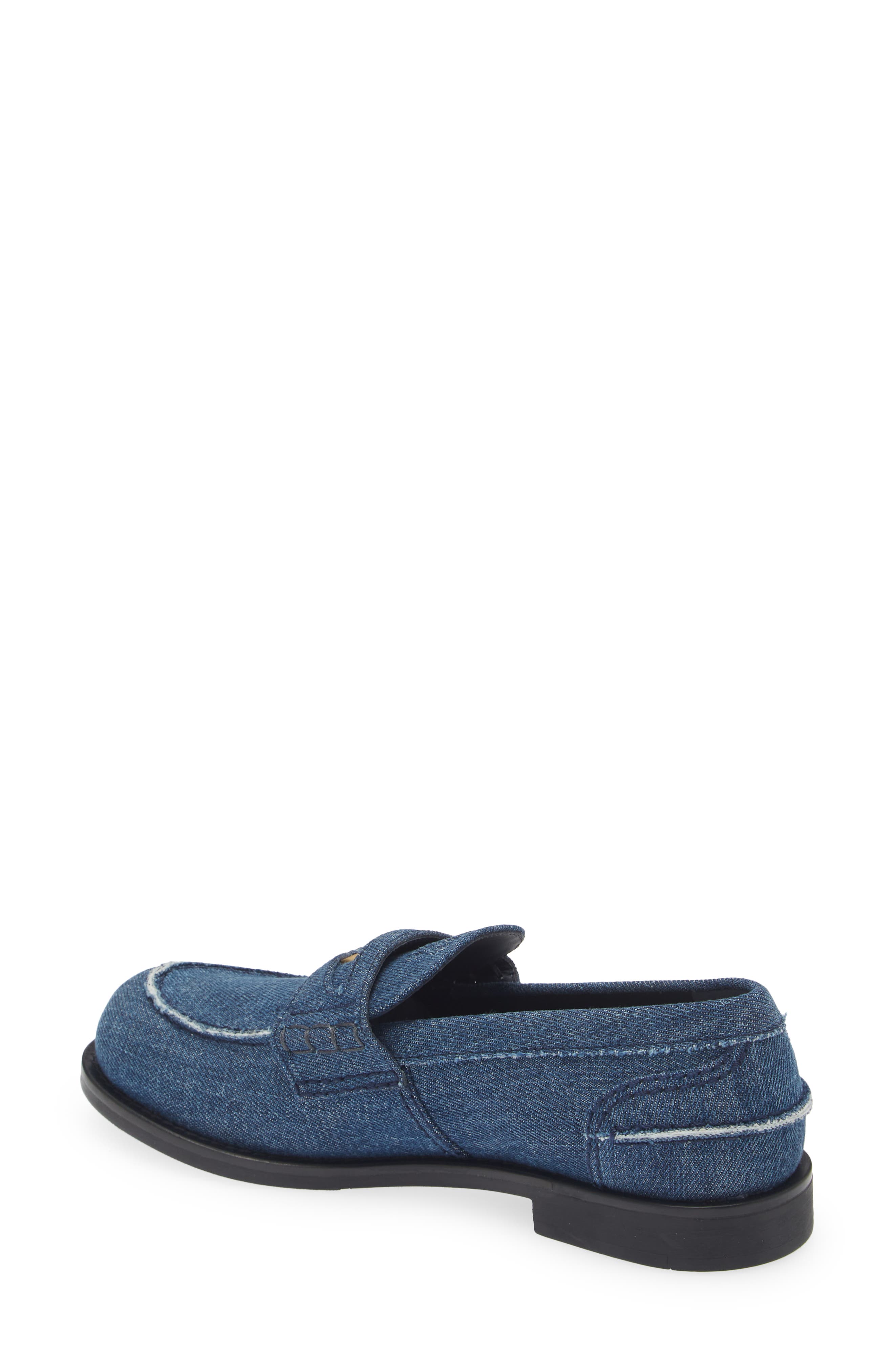 Miu Miu Denim Penny Loafer, Alternate, color, 