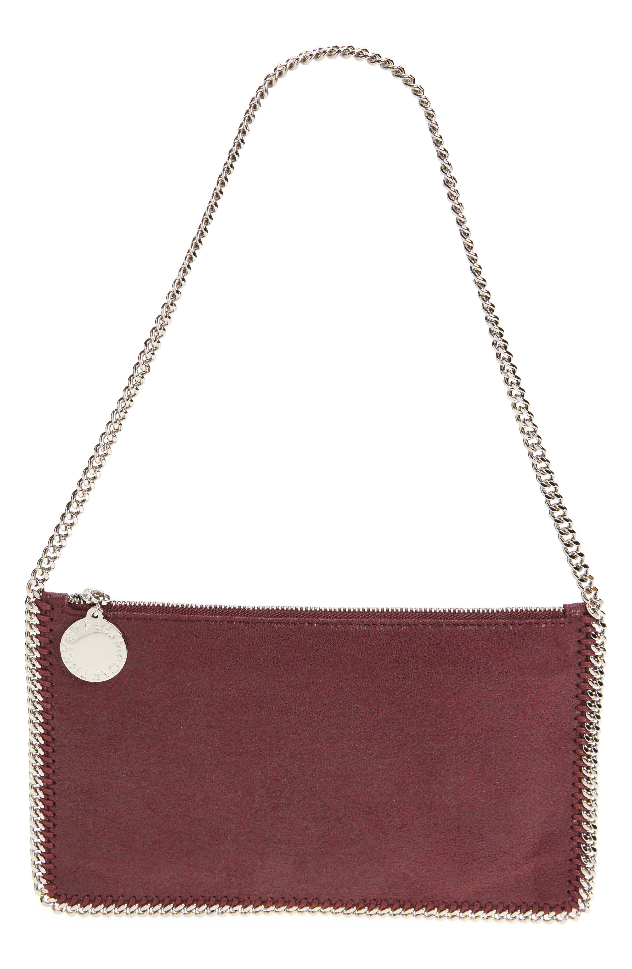 Stella McCartney Falabella Faux Leather Pochette Bag, Main, color, 