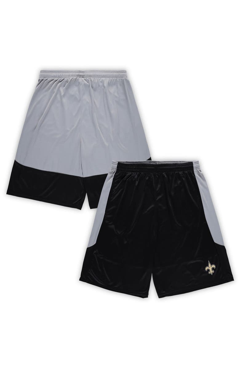 FANATICS Men's Fanatics Branded Black New Orleans Saints Big & Tall Team Logo Shorts, Alternate, color, Black