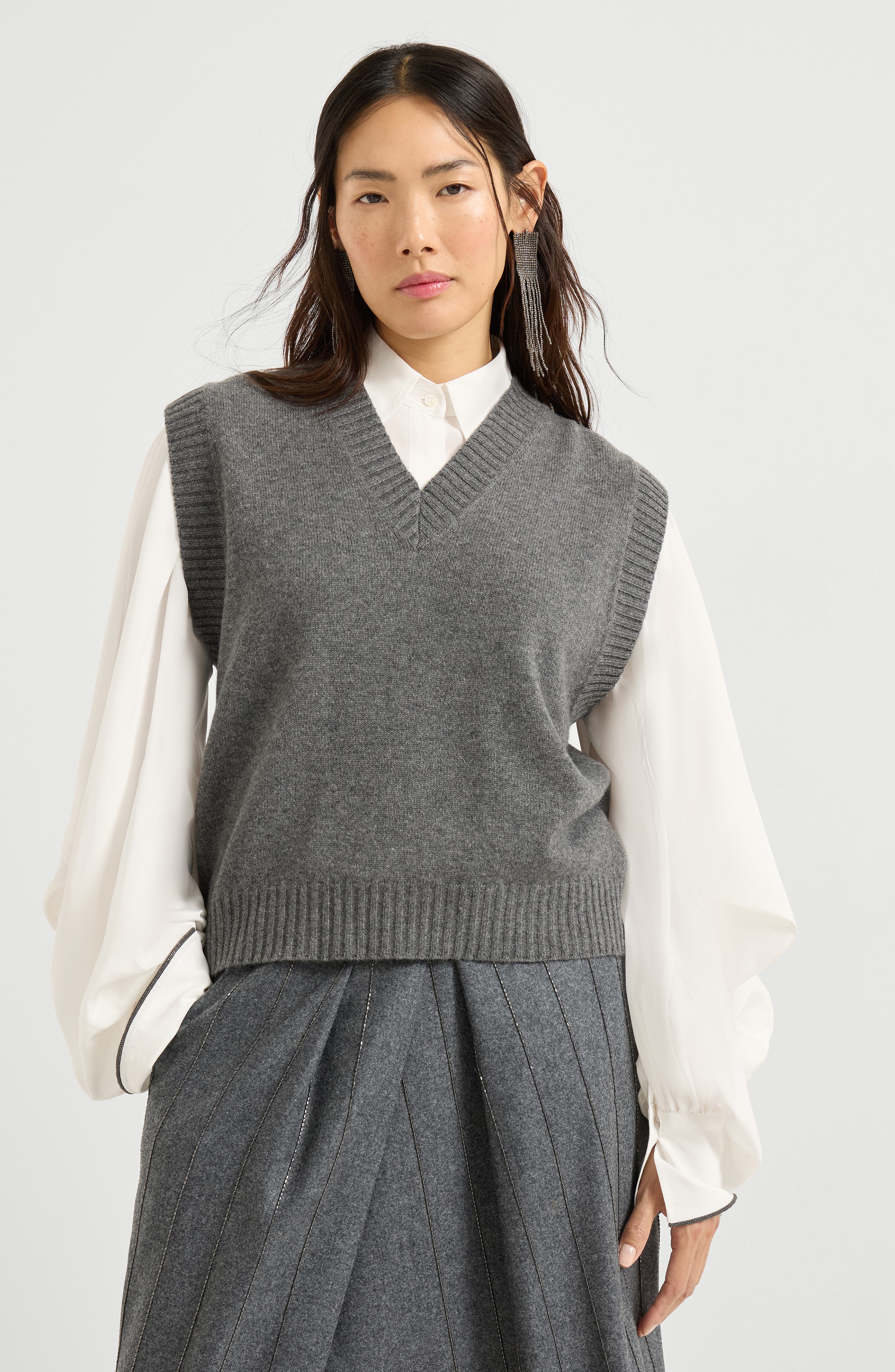 Cashmere knit vest - image 2