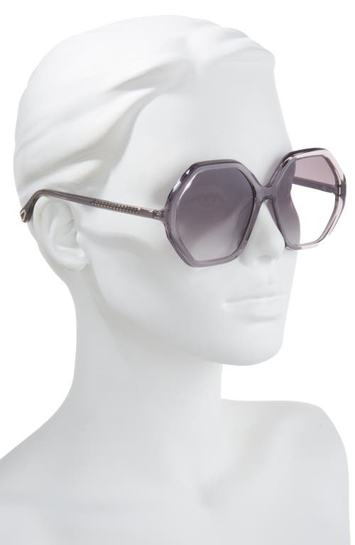 Chloé 58mm Oversized Core Sunglasses In Grey Grey Grey