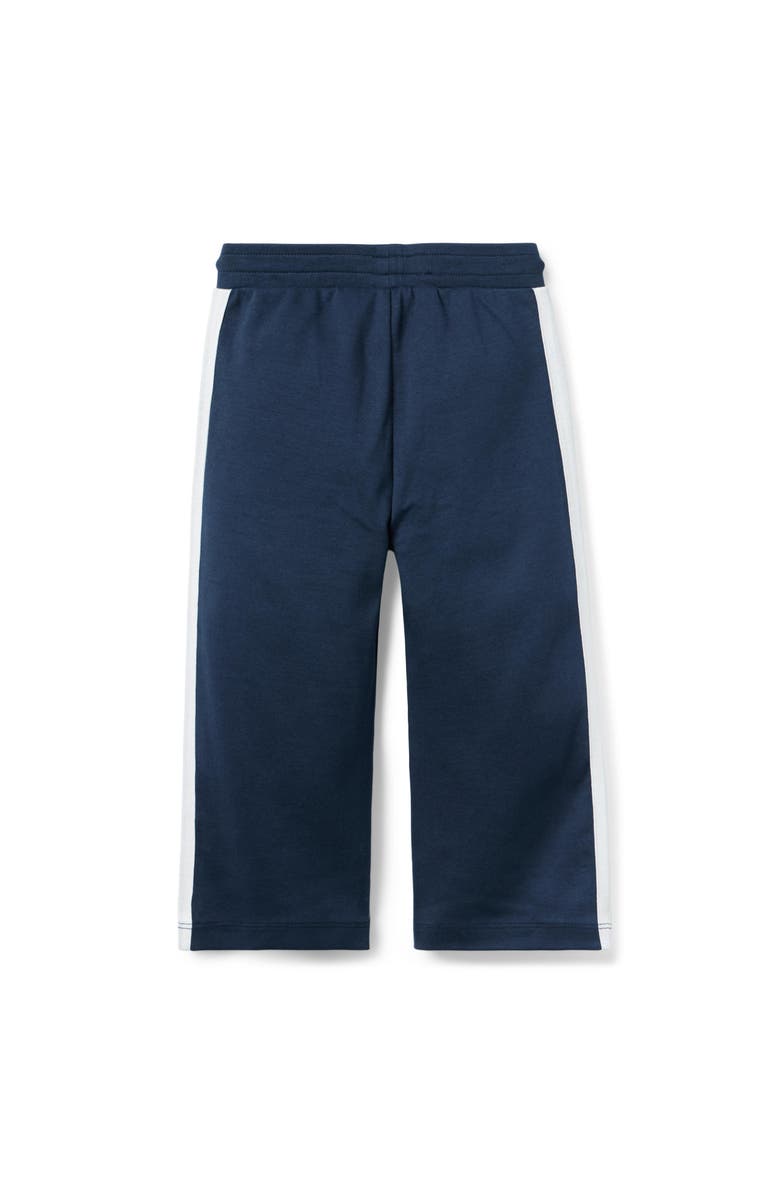 Janie and Jack The Stripe Wide Leg Ponte Pant, Alternate, color, Blue