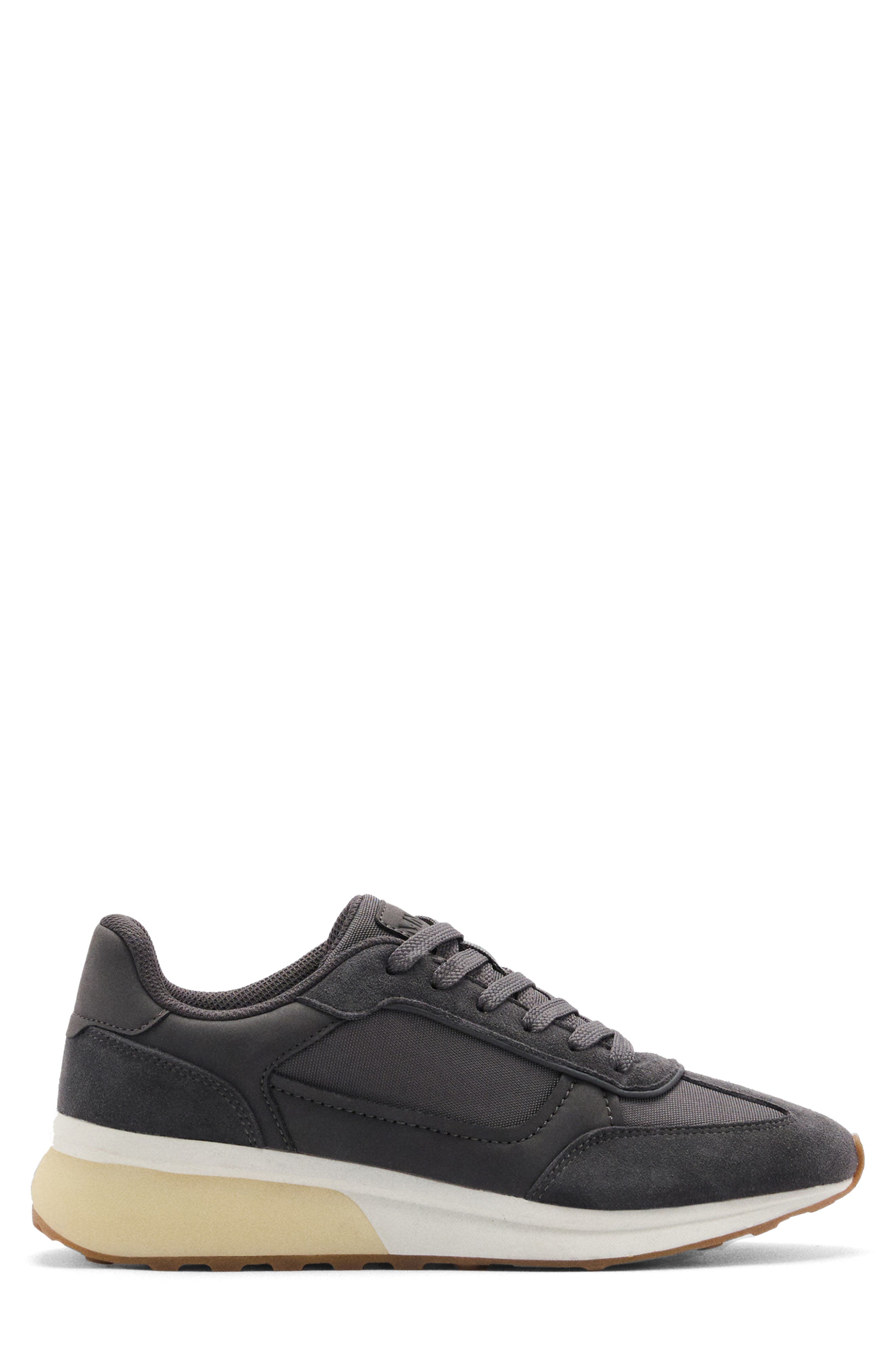 MANGO Leather Mixed Sneaker, Alternate, color, 
