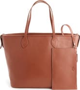 ROYCE New York Personalized Leather Tote with Wristlet
