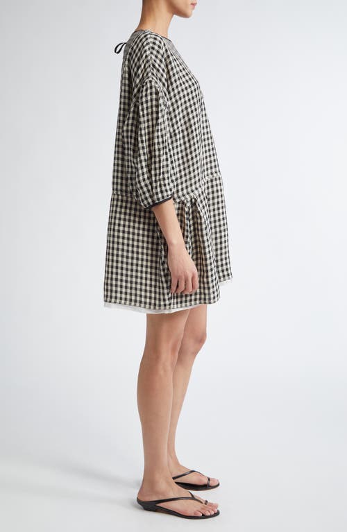 Nackiyé Nackiyè Baby Love Gingham Check Dress In Vichy Noir