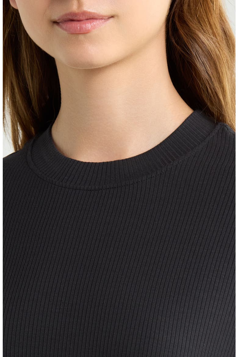 Amarys Relaxed Rib Tee, Alternate, color, BLACK