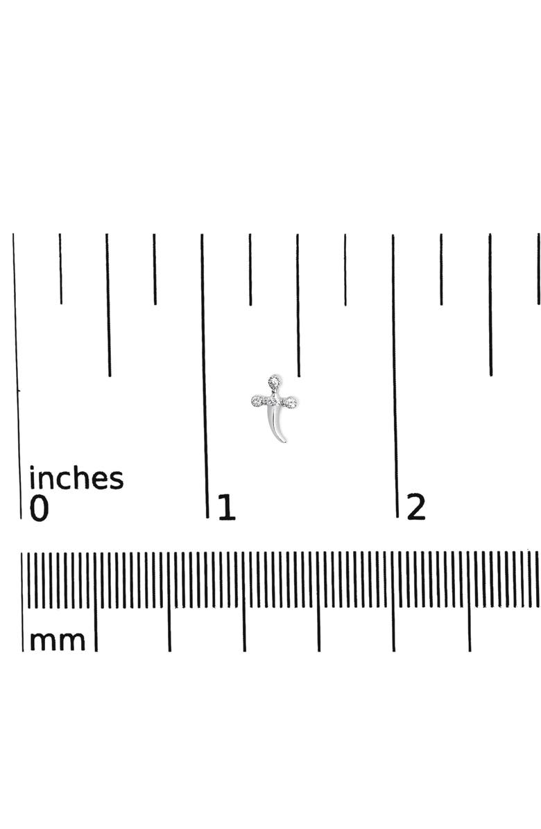 Haus of Brilliance .925 Sterling Silver Diamond Accent Knife Earrings, Alternate, color, White