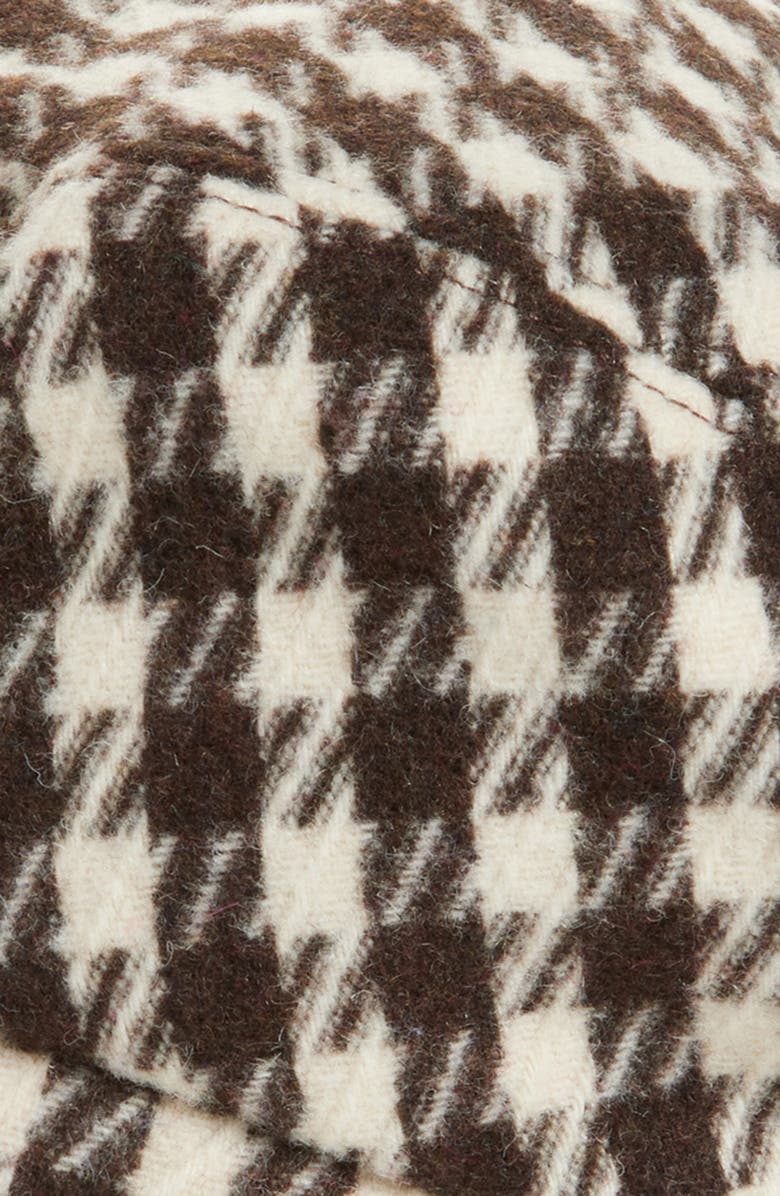 Lost Pattern Houndstooth Beret, Alternate, color, Mocha