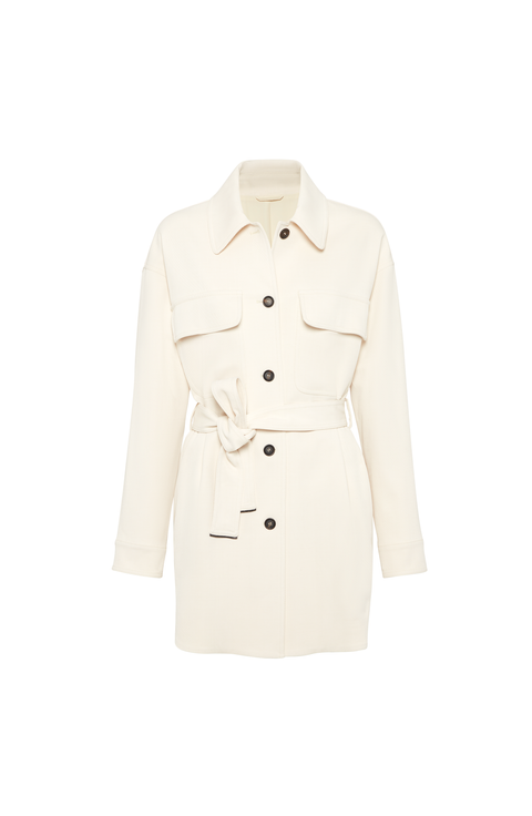 Twill blazer with monili