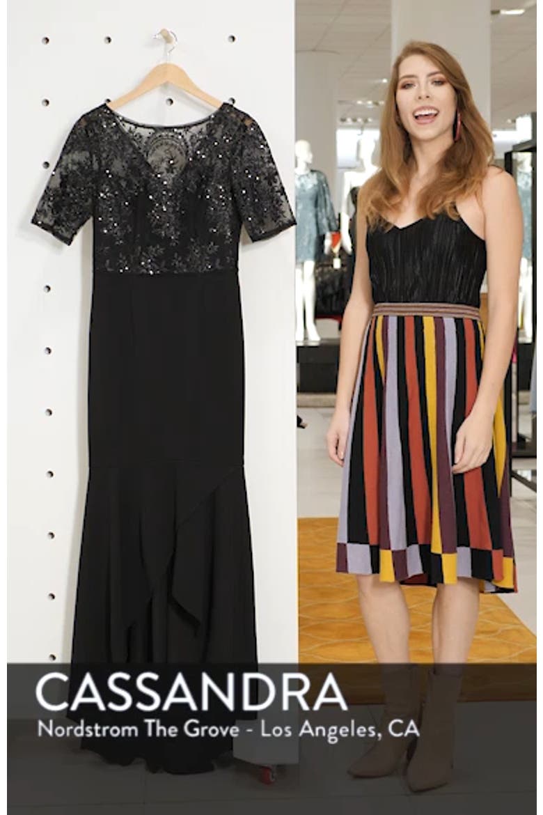Sequin High/Low Gown video