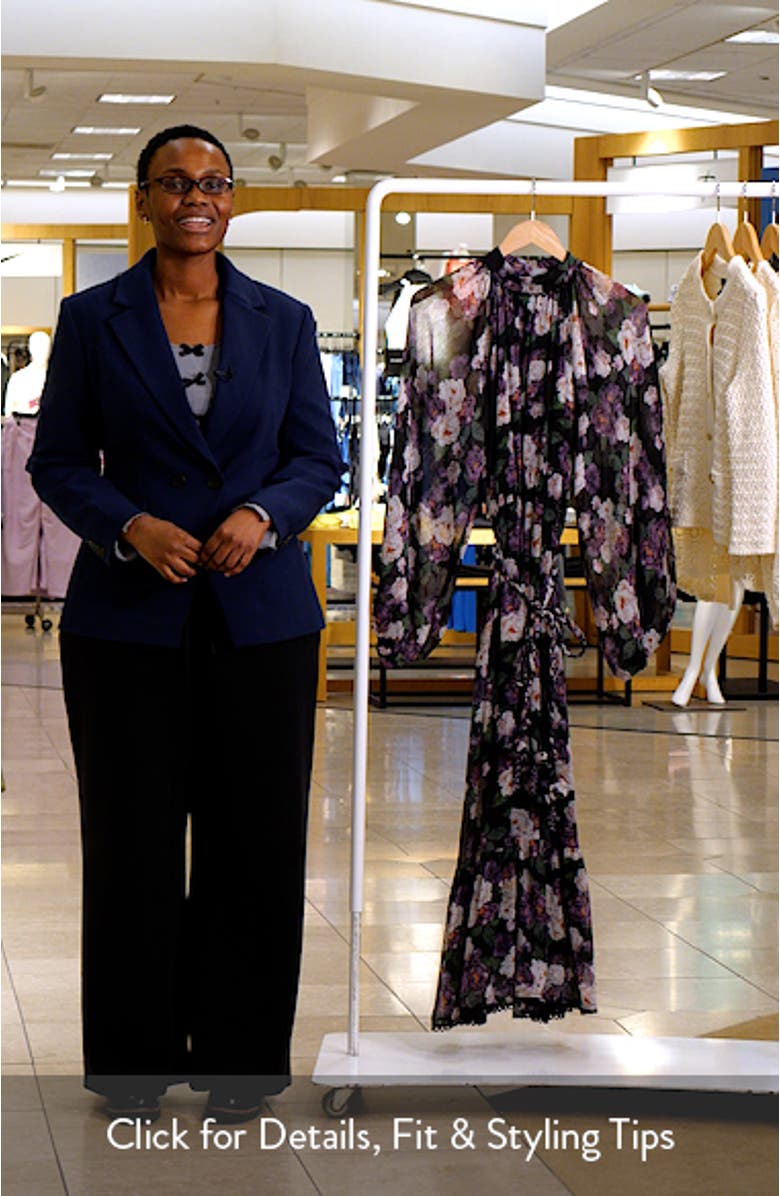 Jasmine Floral Tie Waist Maxi Dress, sales video thumbnail