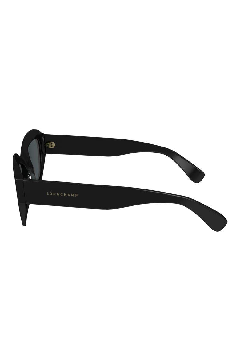 Heritage 50mm Cat Eye Sunglasses, Alternate, color, BLACK