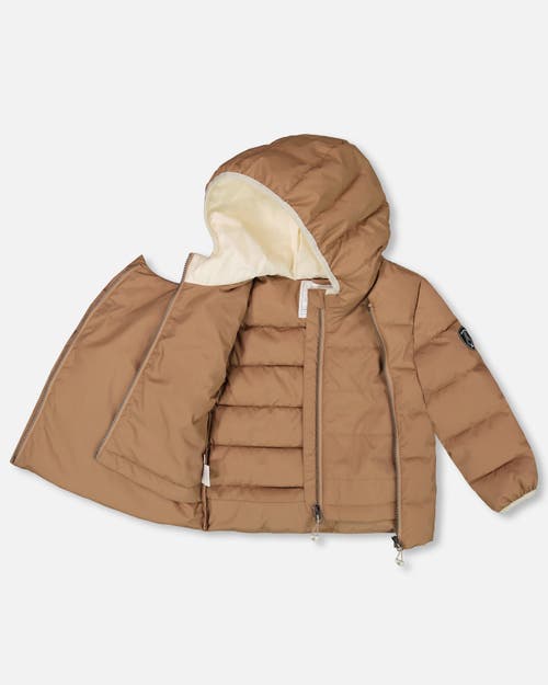 Deux Par Deux Kids Gender Inclusive Compressible Winter Puffy Coat Designed For Car Seat In Blue