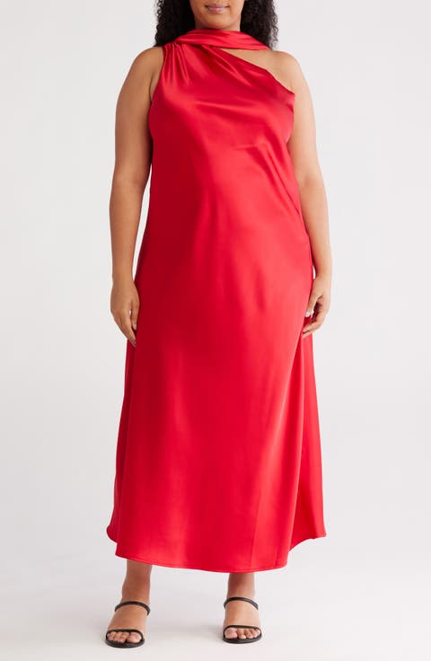 Paige Dolman Sleeve Satin Dress