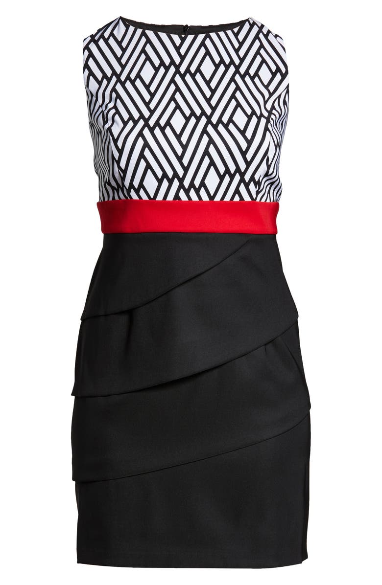 Connected Apparel Multitier Sheath Dress, Alternate, color,